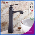 High Body Oil Rubbered Bronze Bathroom Basin Water Mixer Tap